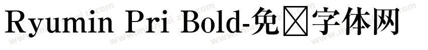 Ryumin Pri Bold字体转换